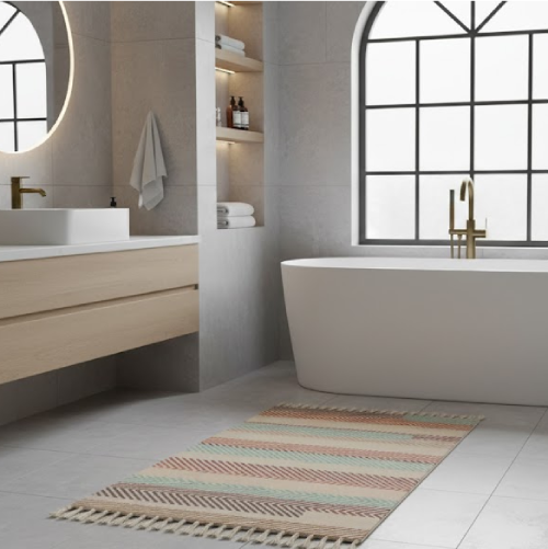 Tapis salle de bain berbère lavabo 