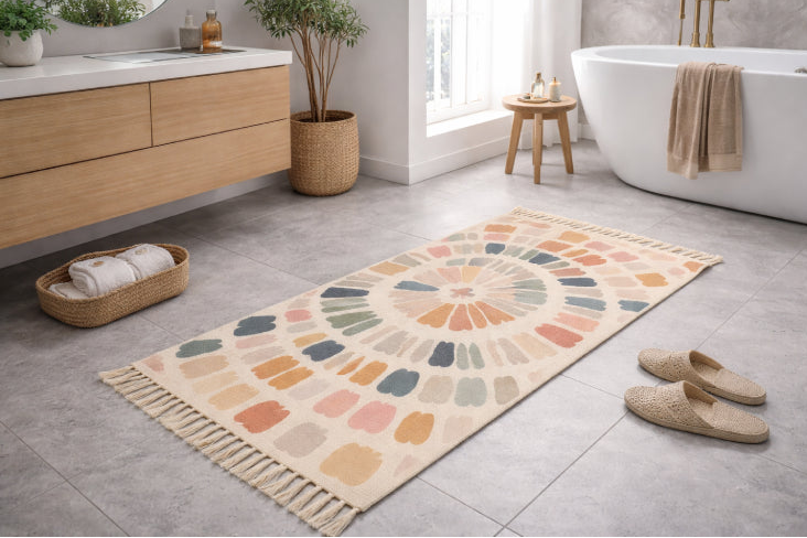 Tapis salle de bain berbère panier 