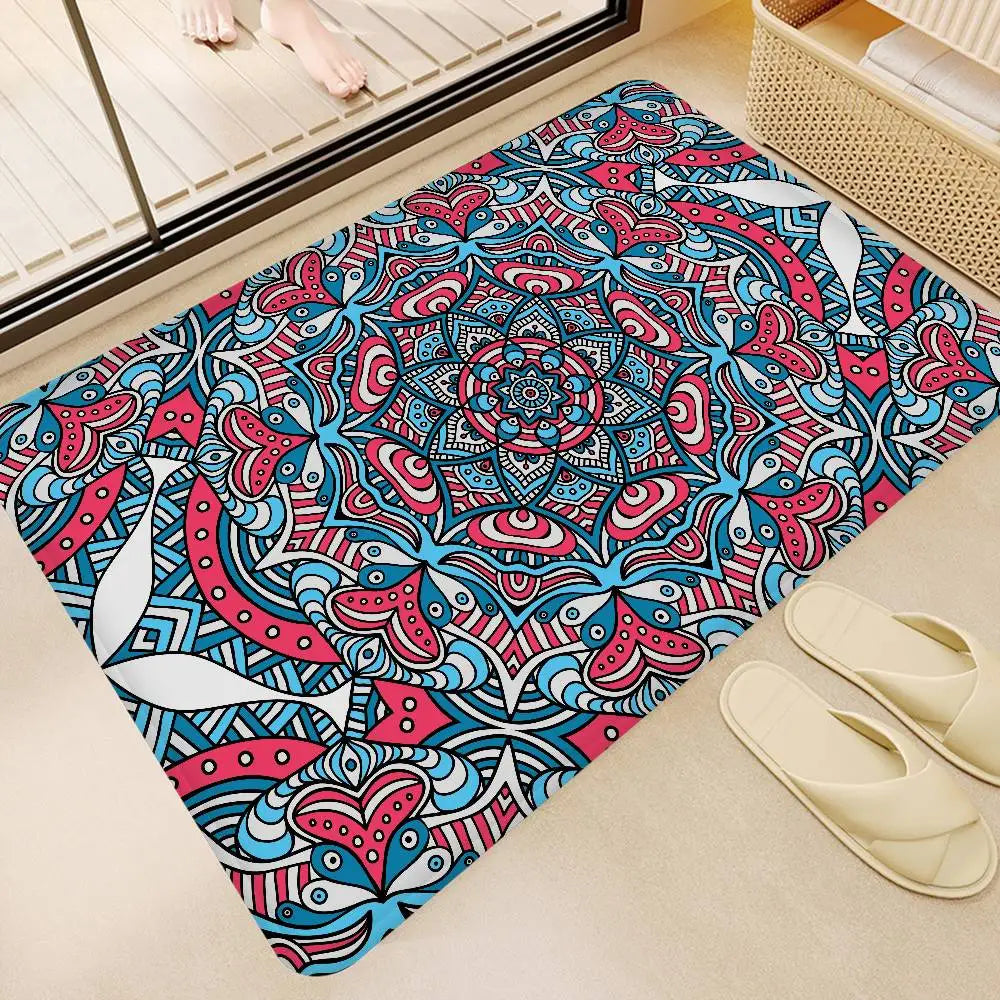 Tapis salle de bain bohème imprimé