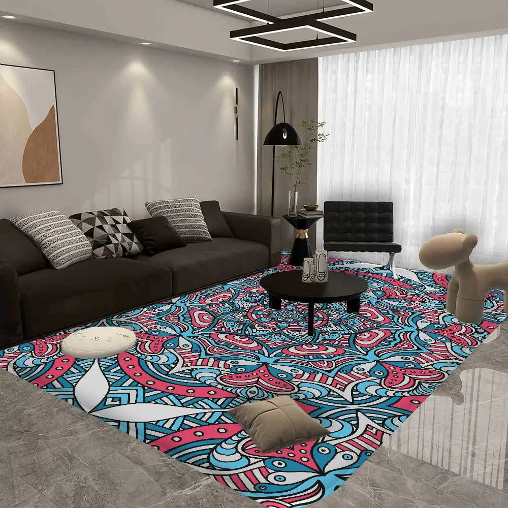 Tapis salle de bain bohème salon