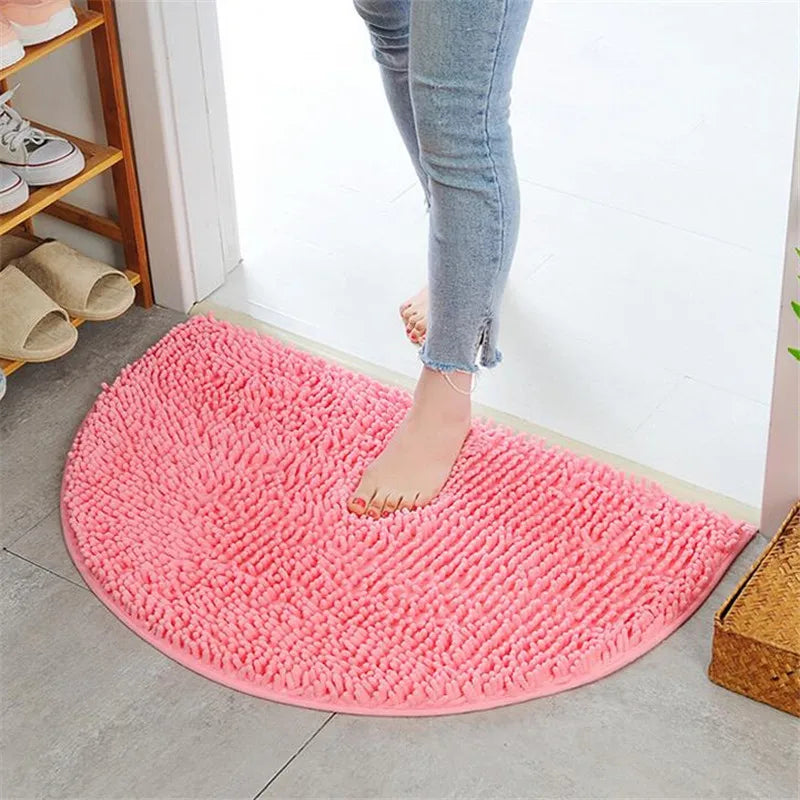 Tapis salle de bain demi cercle pieds 