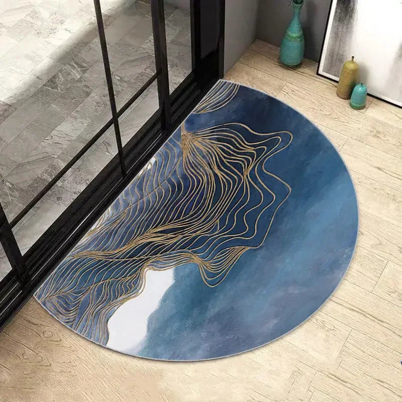 Tapis salle de bain demi lune design ciel