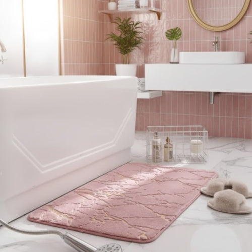 Tapis salle de bain design baignoire 