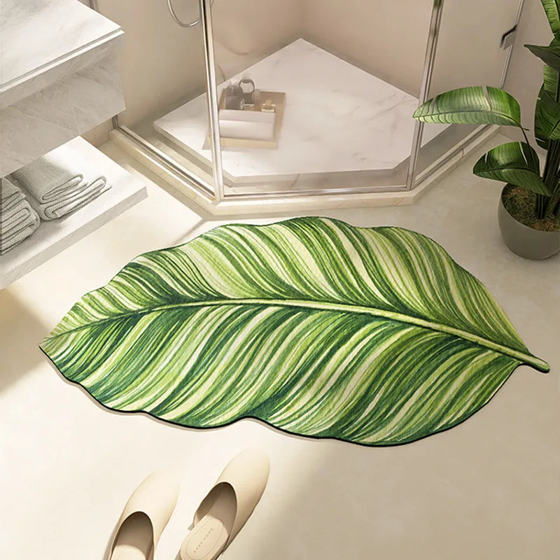 Tapis salle de bain forme originale intérieure douche