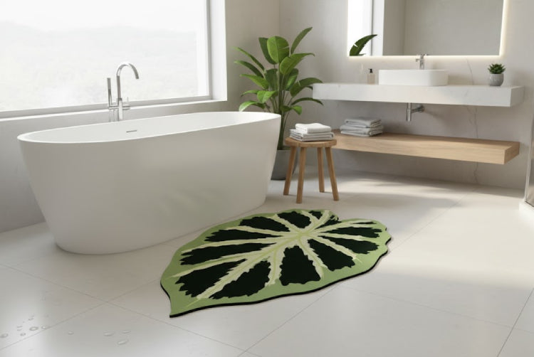 Tapis salle de bain forme originale sol 
