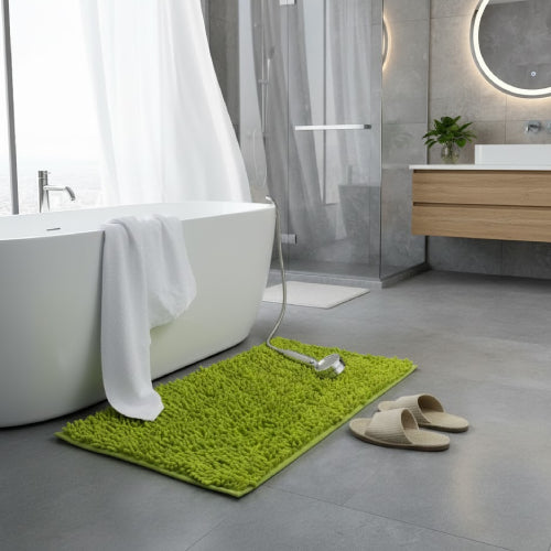 Tapis salle de bain grande taille vert pistache 