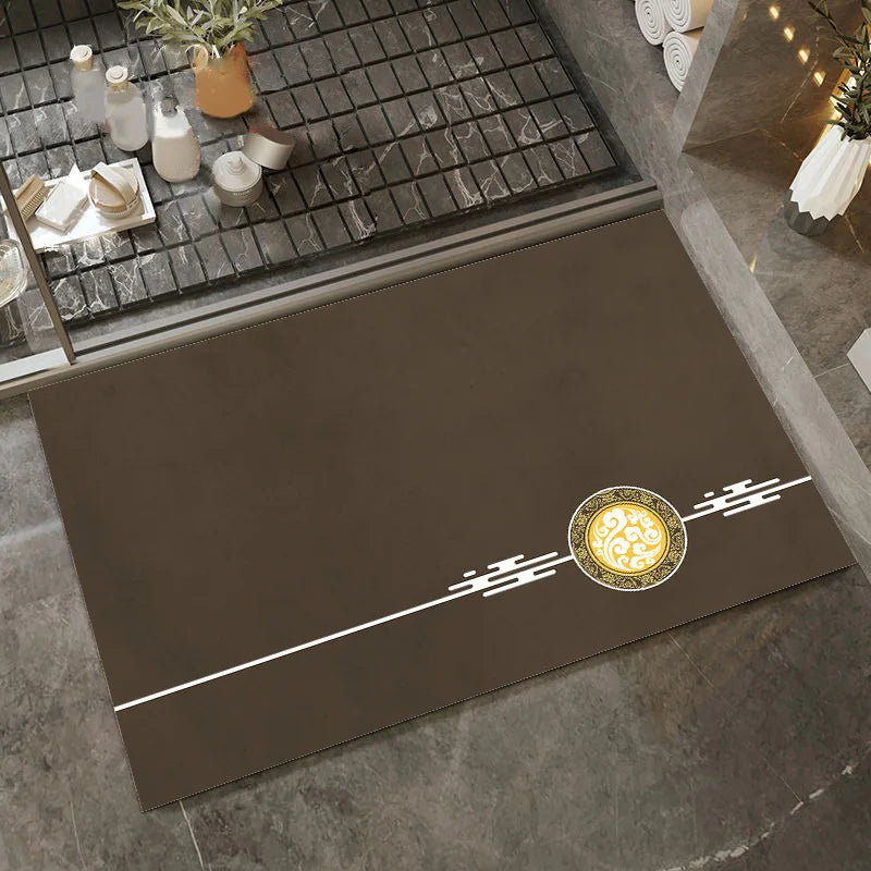 Tapis salle de bain japonais   café