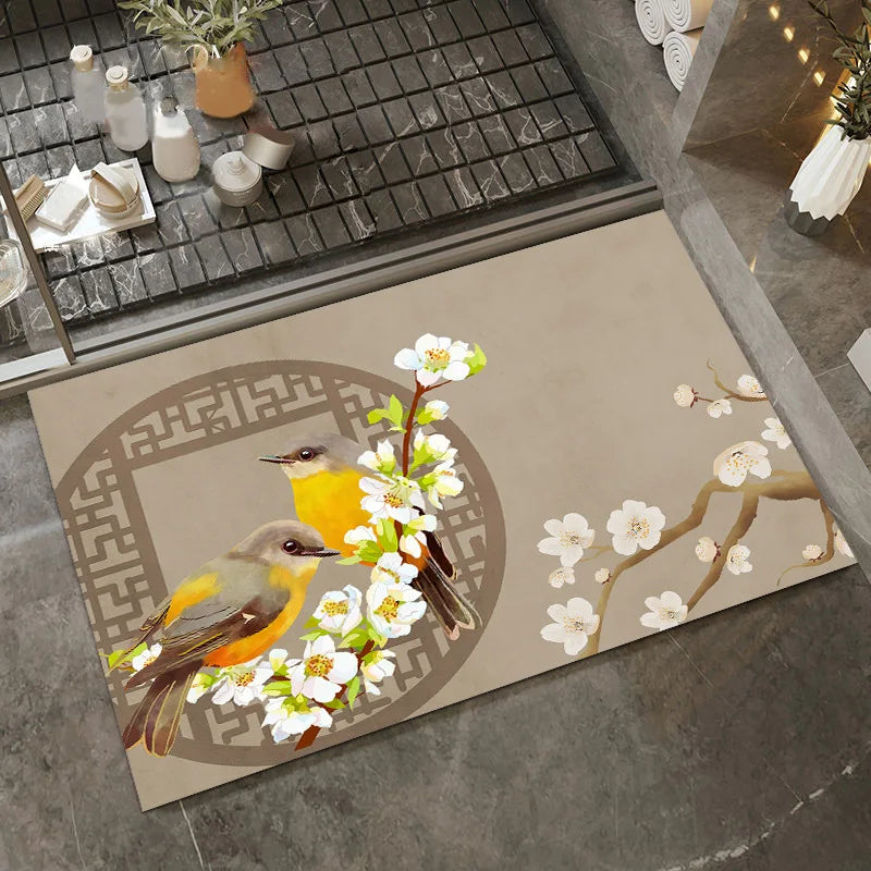 Tapis salle de bain japonais sol