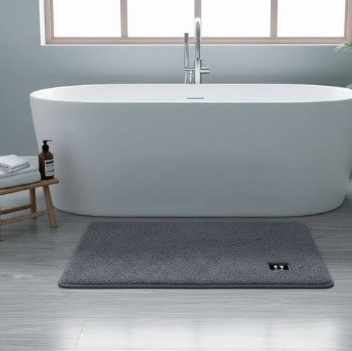 Tapis salle de bain original sol gris 
