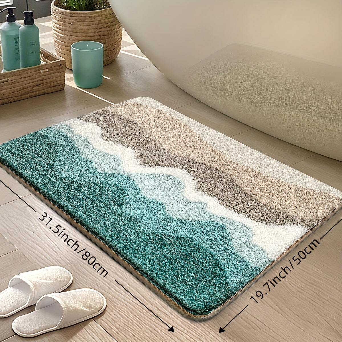 Tapis salle de bain plage 80cm 