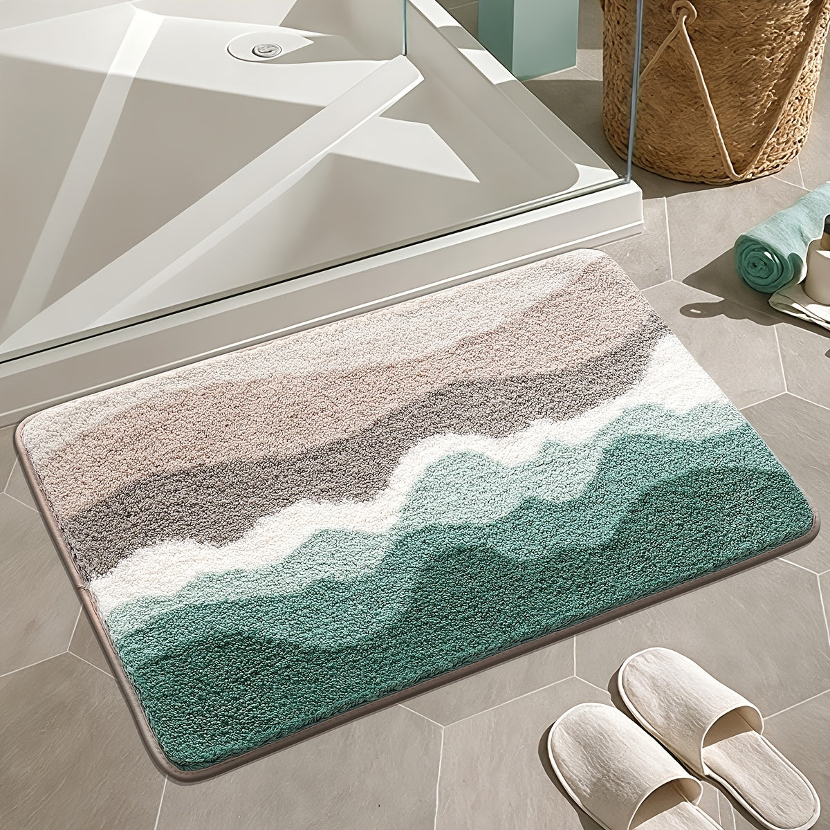 Tapis salle de bain plage cabinet 
