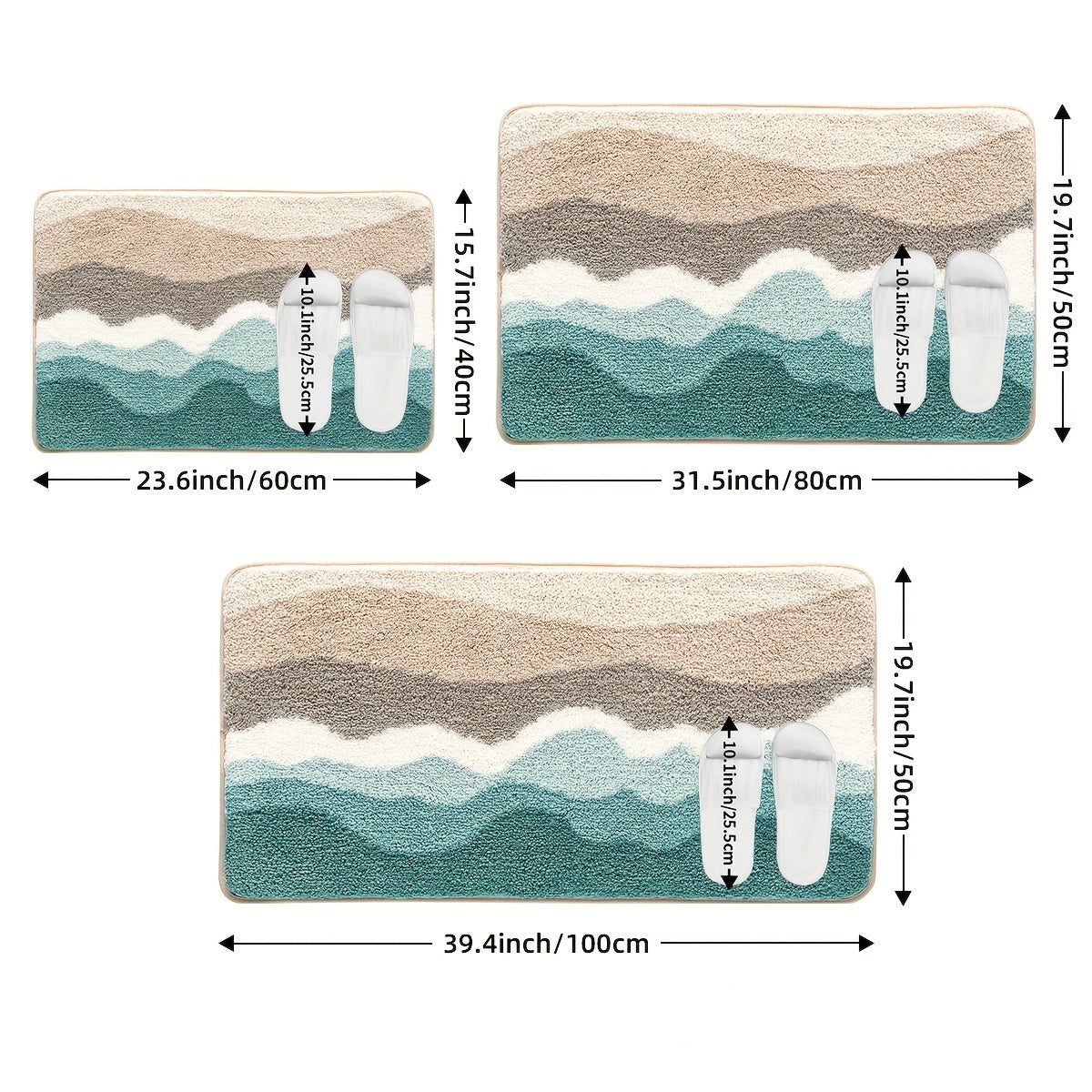Tapis salle de bain plage tailles