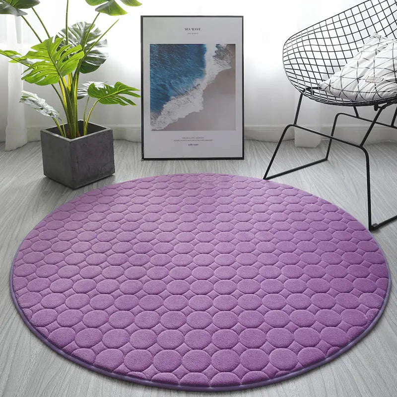Tapis salle de bain rond 100 cm