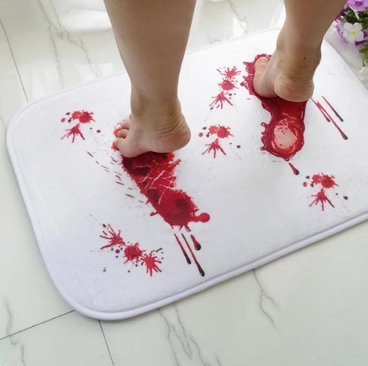 Tapis salle de bain sang