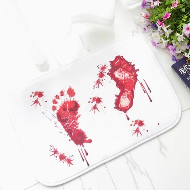 Tapis salle de bain sang blanc