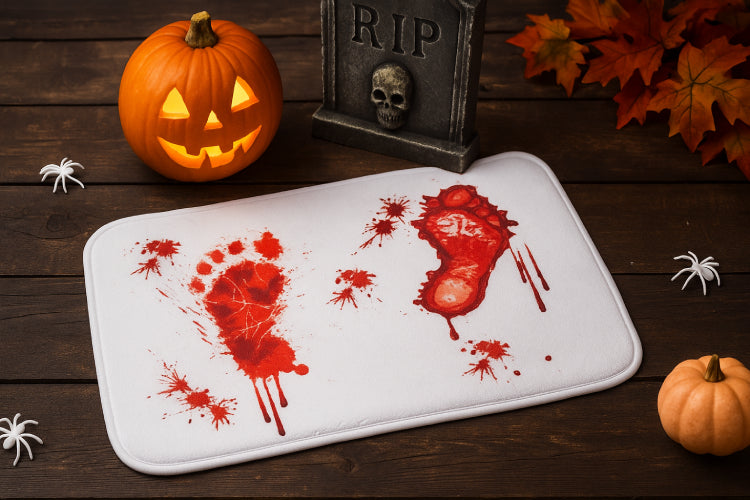 Tapis salle de bain sang sol 