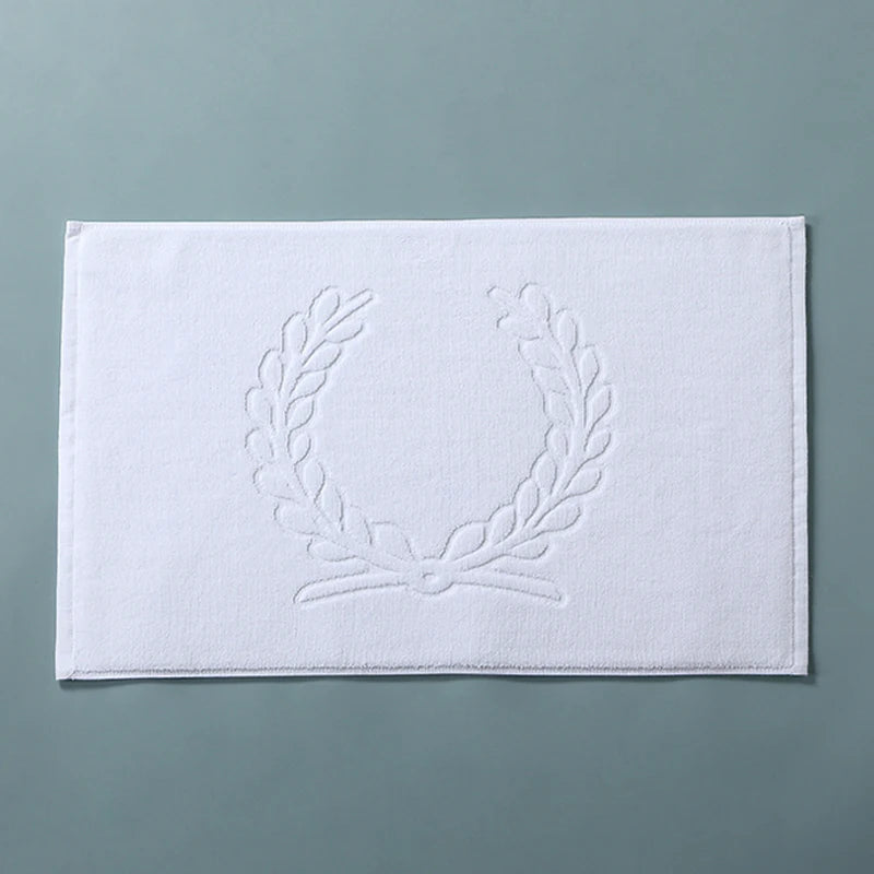 Tapis salle de bain style hôtel blanc 