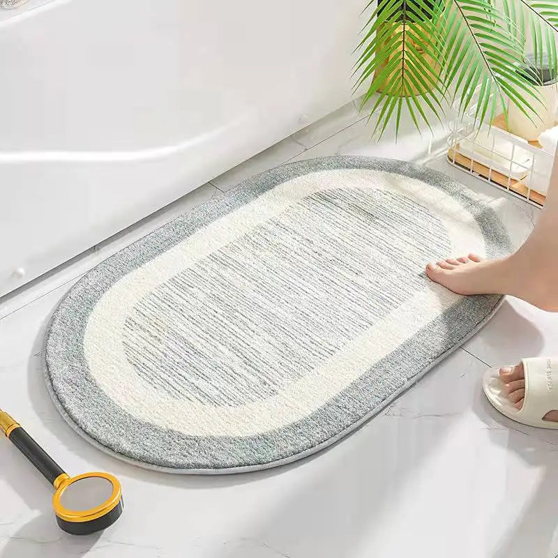 Tapis salle de bain tendance gris