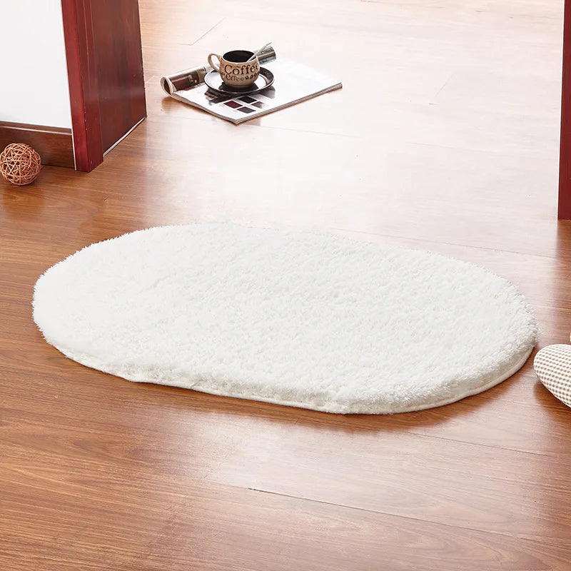 Tapis sortie de bain antidérapant blanc
