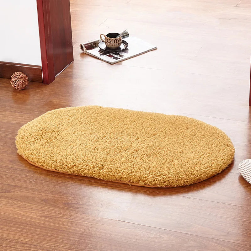 Tapis sortie de bain antidérapant jaune