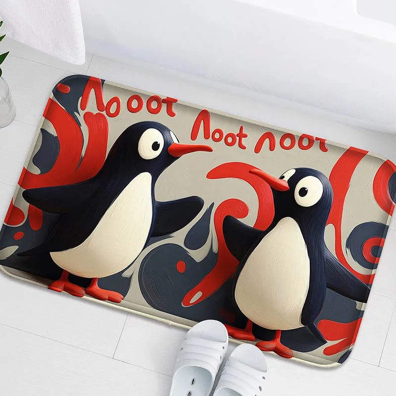 tapis de bain animaux  noir