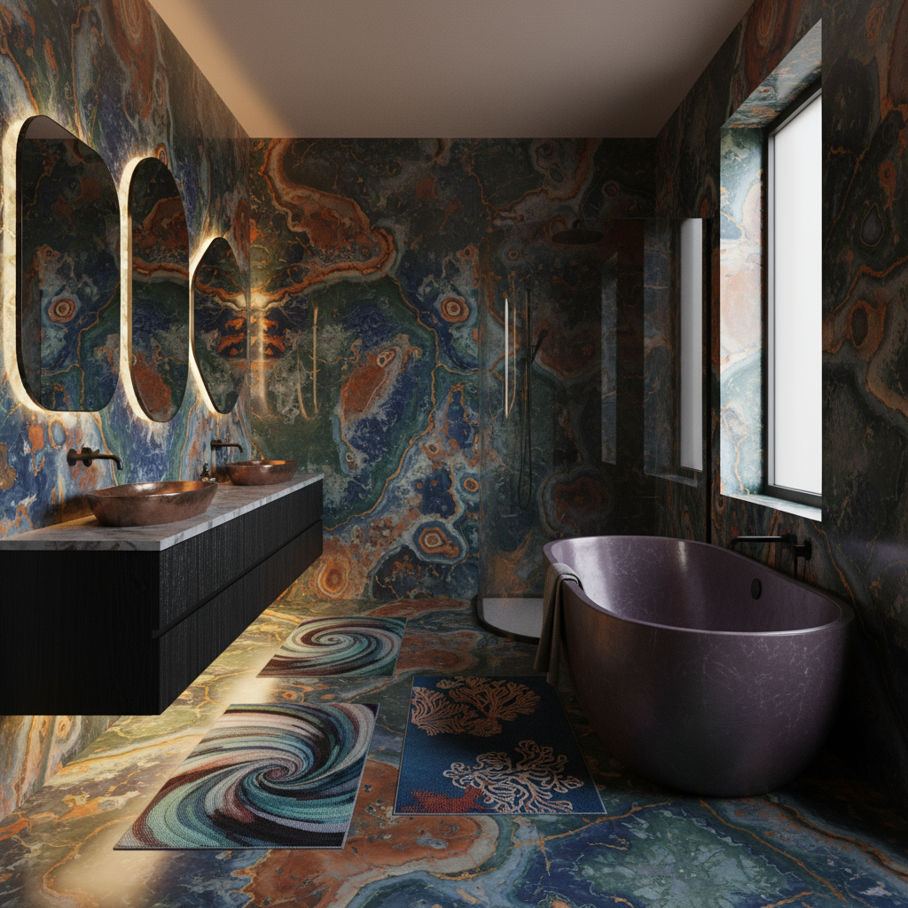 tapis de salle de bain original