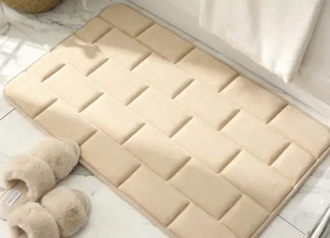 tapis salle de bain contemporain beige