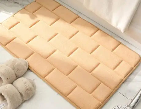 tapis salle de bain contemporain jaune