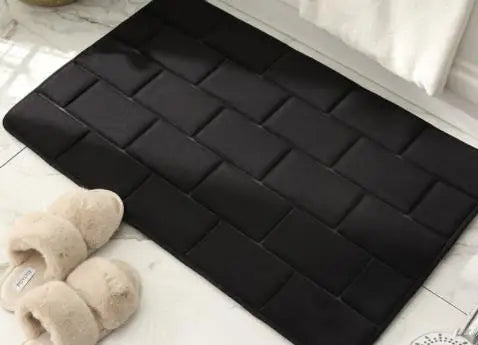 tapis salle de bain contemporain noir